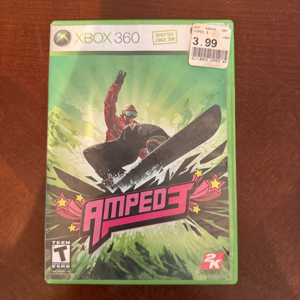 AMPED‎ 3 Microsoft Xbox 360, 2005 W/Manual Snowboarding Video Game